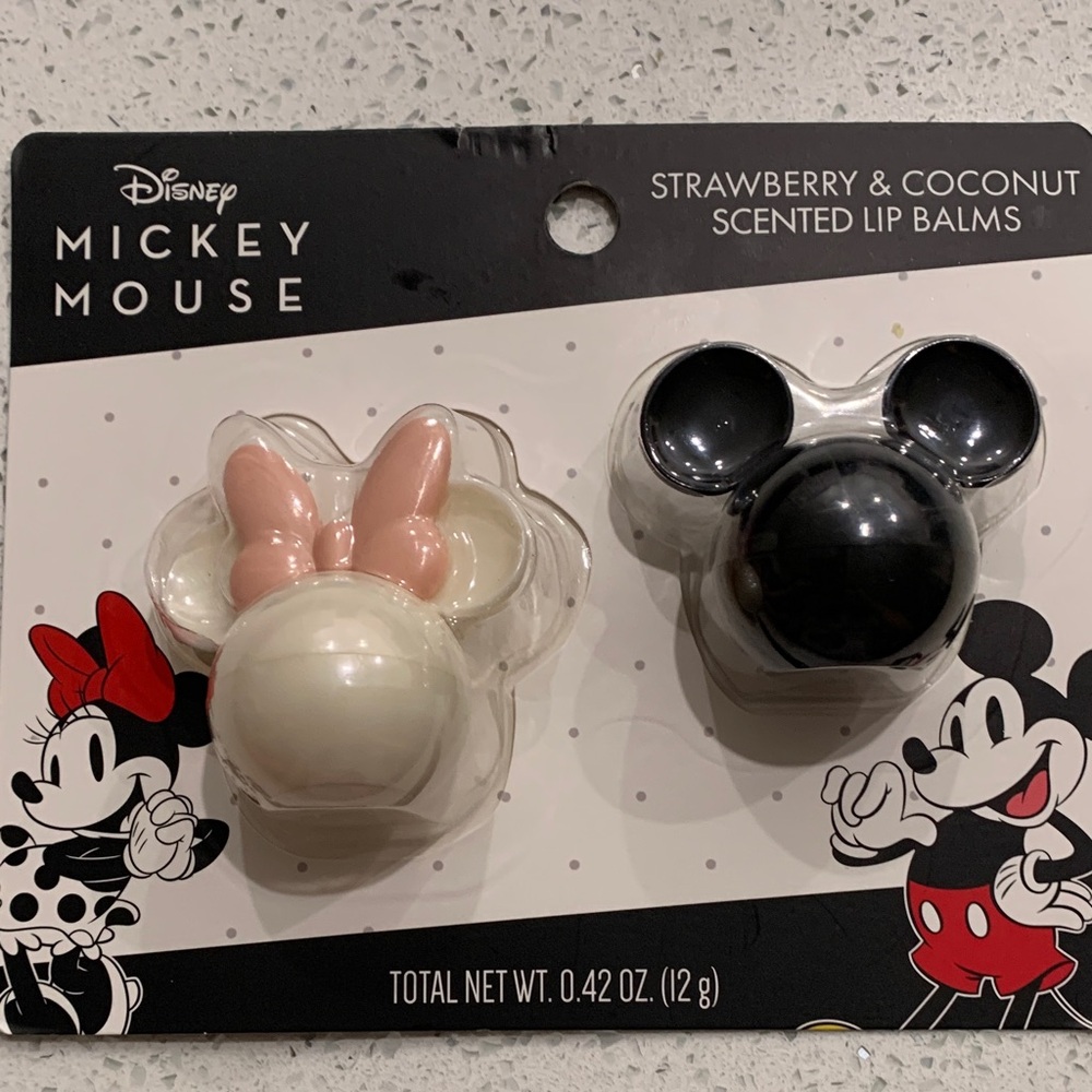 Disney Mickey Mouse and Minnie Lip Balm Set - Black and Cream